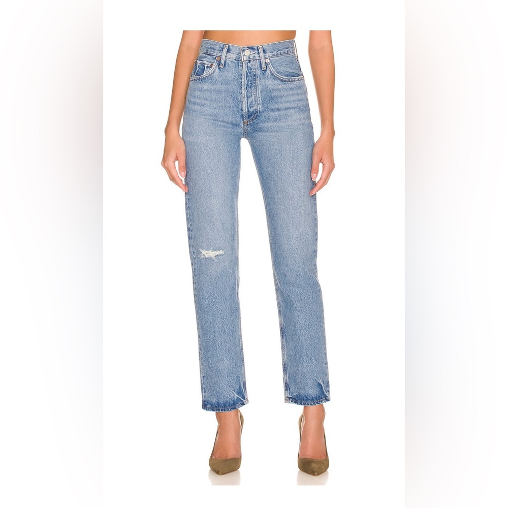 Agolde 90’s Pinch Waist High Rise Straight Blue Jeans Size 23